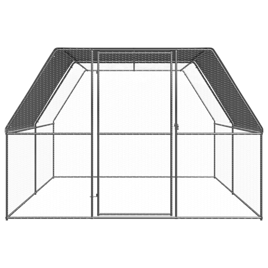 Outdoor Chicken Cage 3x4x2 m Galvanised Steel