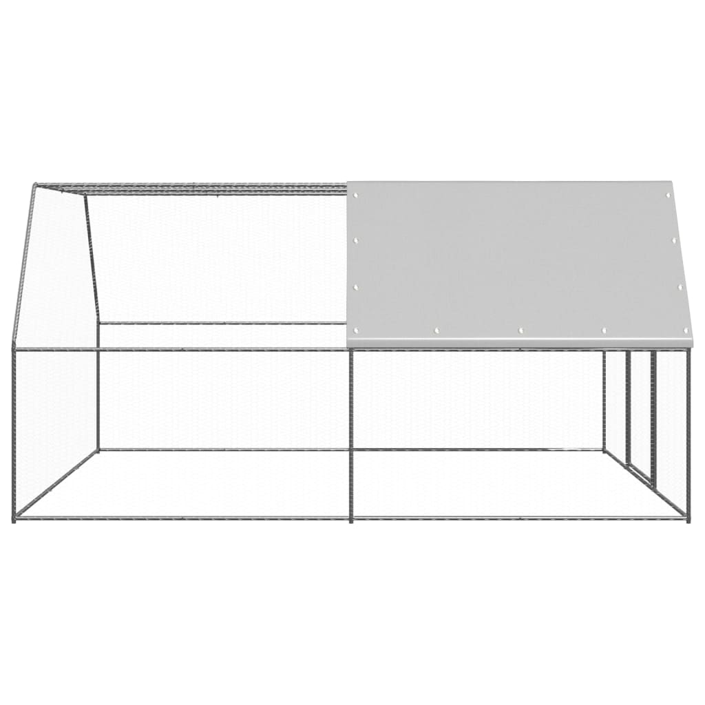 Outdoor Chicken Cage 3x4x2 m Galvanised Steel