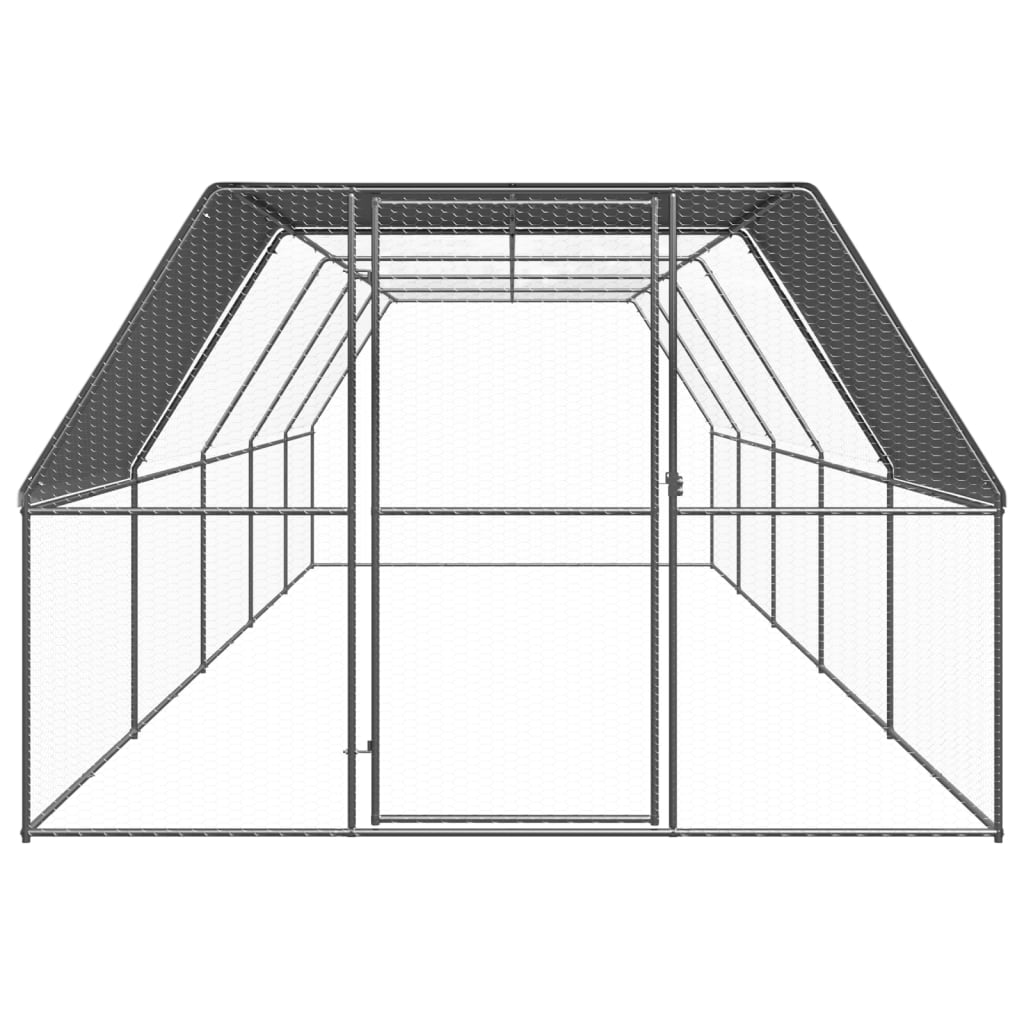 Outdoor Chicken Cage 3x10x2 m Galvanised Steel