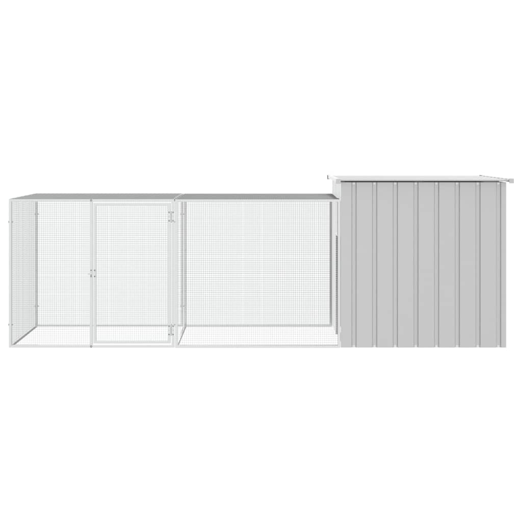 Chicken Cage Grey 300x91x100 cm Galvanised Steel