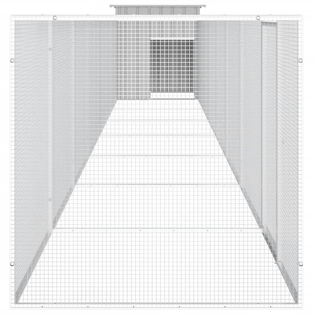 Chicken Cage Grey 700x91x100 cm Galvanised Steel