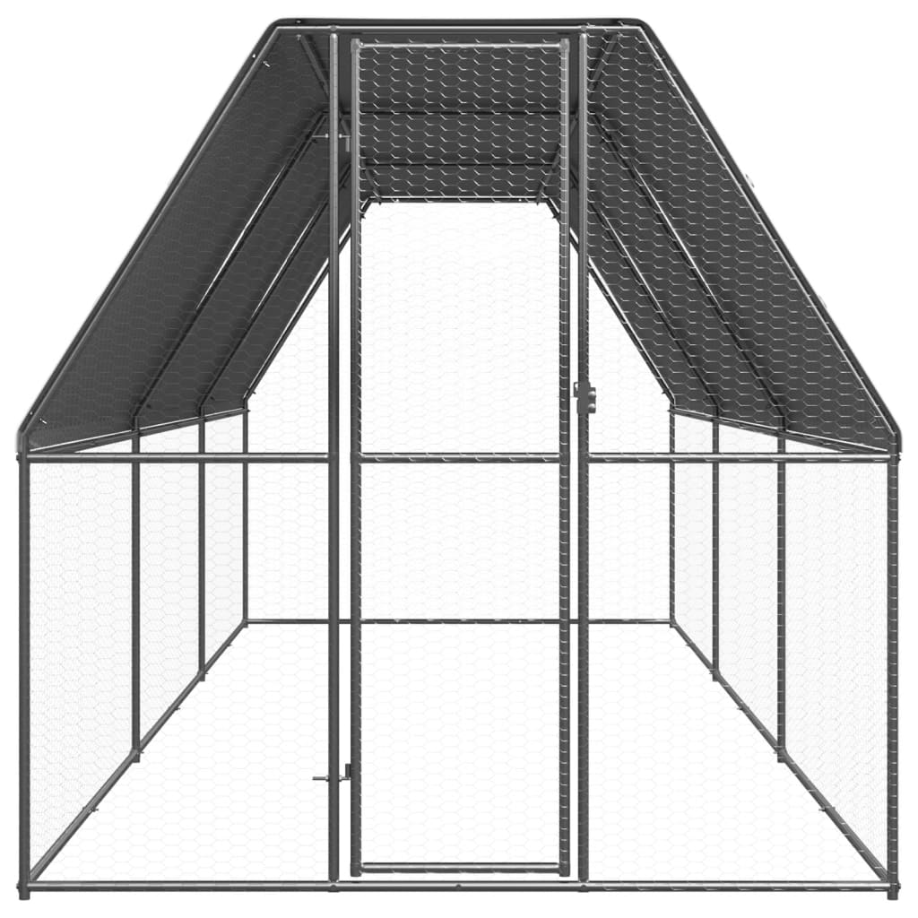 Outdoor Chicken Cage 2x6x2 m Galvanised Steel