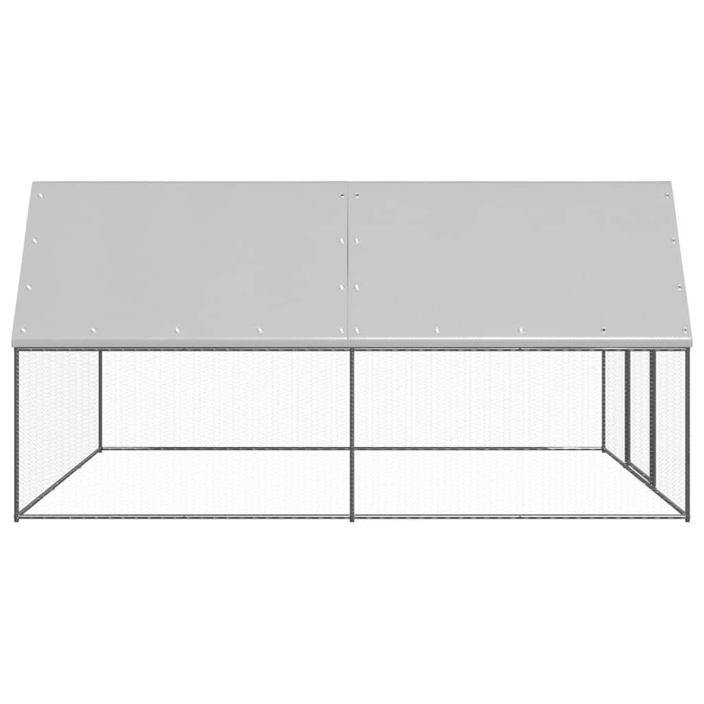 Outdoor Chicken Cage 3x4x2 m Galvanised Steel