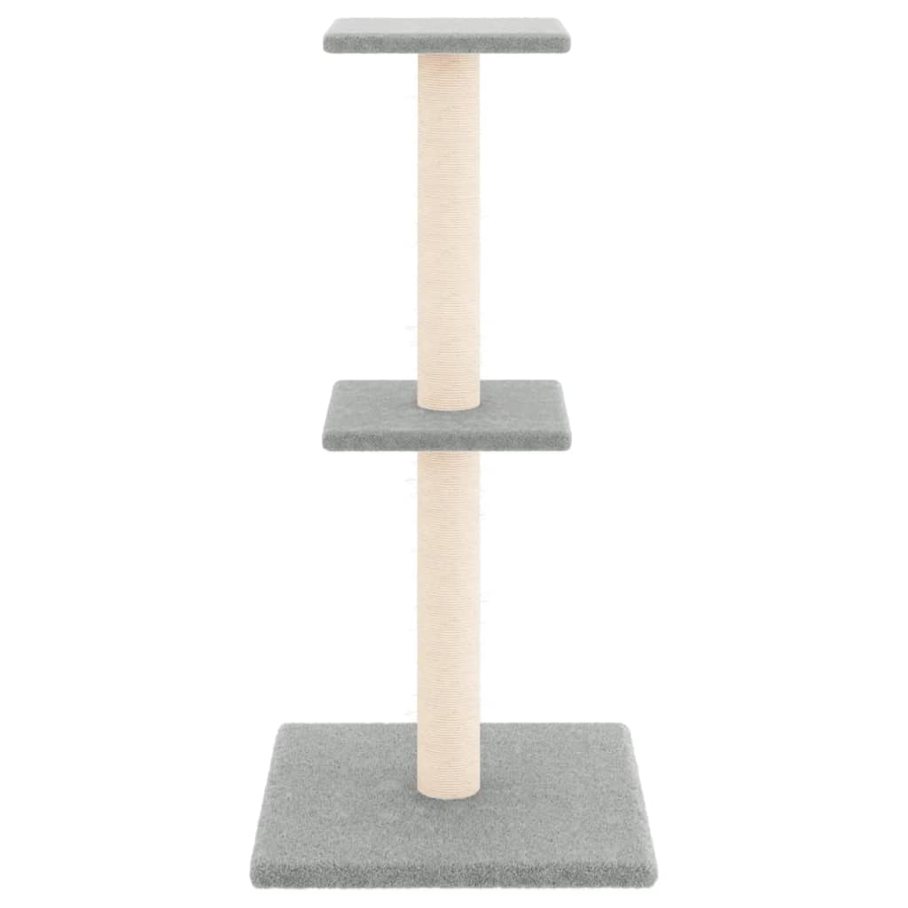 Cat Tree with Sisal Scratching Posts Light Grey 73 cm