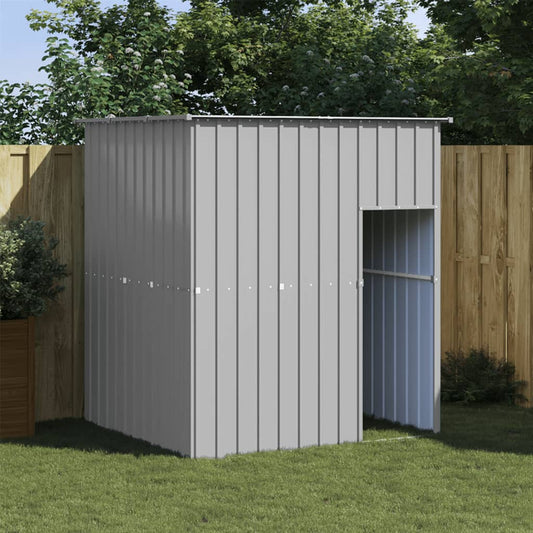 Dog House with Roof Light Grey 165x153x181 cm Galvanised Steel