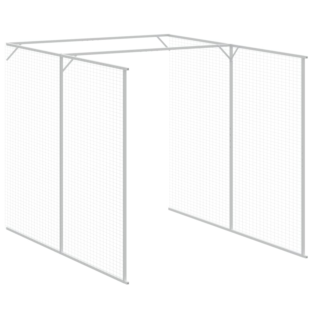 Chicken Cage with Run Anthracite 165x1271x181 cm Galvanised Steel