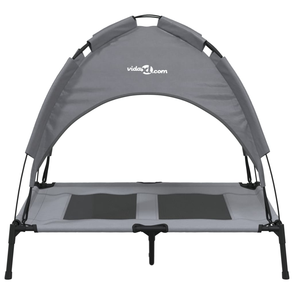 Dog Bed with Canopy Anthracite Oxford Fabric and Steel